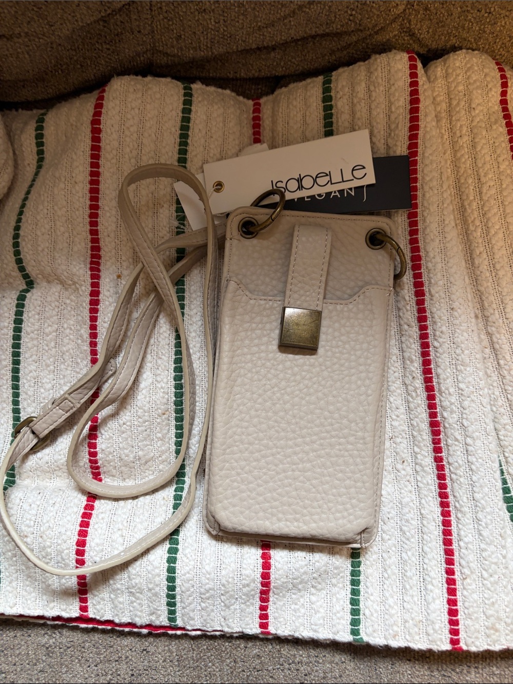 Lucant White Crossbody Phone Pouch